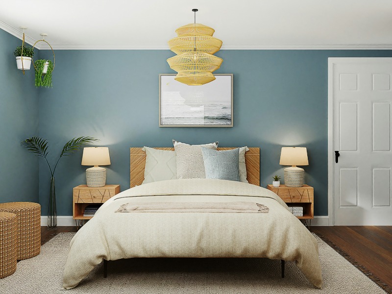 Master bedroom with king-size bed at Hilltop